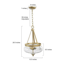 Dike 3-Light Gold Chandelier