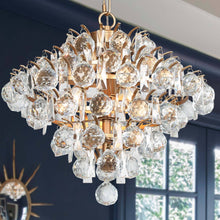 Anteros 4-Light Geometric Crystal Chandelier