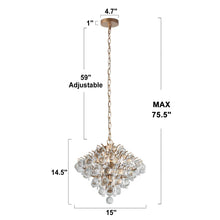 Anteros 4-Light Geometric Crystal Chandelier