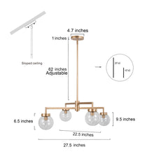 Eirene 4-Light Chandelier with Glass Shades