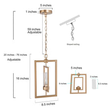 Horkos 1-Light Pendant Light with Cylinder Glass Shade
