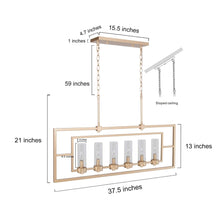 Horkos 6-Light Rectangle Island Chandelier