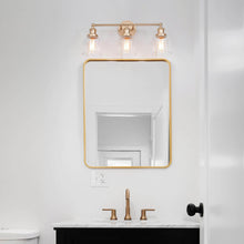 Evarne 3-Light Gold Bathroom Vanity Light