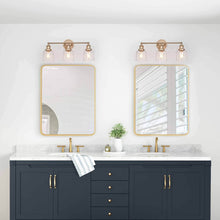 Evarne 3-Light Gold Bathroom Vanity Light