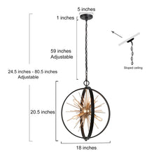 Alce 6-Light Sputnik Globe Pendant