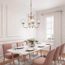 Juno 4-Light Chandelier with Globe Glass Shades