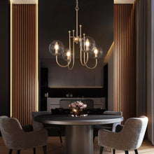 Juno 4-Light Chandelier with Globe Glass Shades