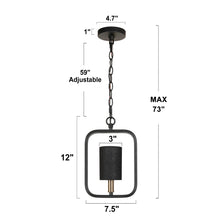 Pheme 1-Light Mini Pendant Light-Black