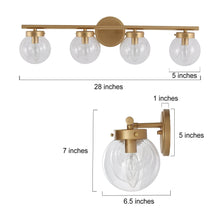 Eirene 4-Light Gold Bathroom Vanity Light