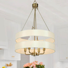 Aletheia 4-Light Drum Chandelier with Fabric Shade