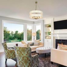 Aletheia 4-Light Drum Chandelier with Fabric Shade