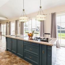 Aletheia 4-Light Drum Chandelier with Fabric Shade