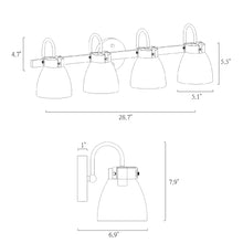 Eunice 4-Light Bathroom Vanity Lights