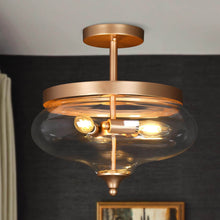 Dike 3-Light Gold Semi-flush Mount Ceiling Lights