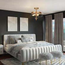 Dike 3-Light Gold Semi-flush Mount Ceiling Lights