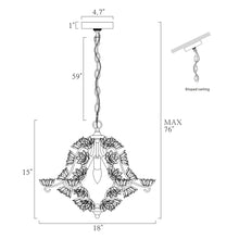 Selene 3-Light Ceramic Chandelier