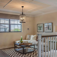 Aura 4-Light Rustic Beaded Chandelier -Rust