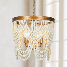 Aura 4-Light Vintage Tiered Beaded Chandelier