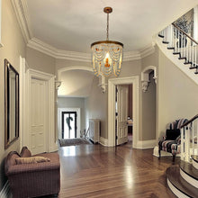 Aura 4-Light Vintage Tiered Beaded Chandelier