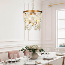 Aura 4-Light Vintage Tiered Beaded Chandelier