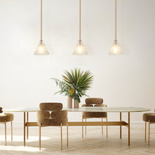 Hebe 1-Light Cone Pendant Light -Frosted Glass