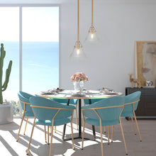 Hebe 1-Light Cone Pendant Light -Seeded Glass