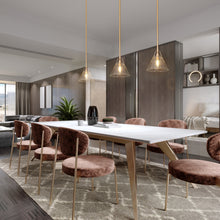 Hebe 1-Light Cone Pendant Light -Seeded Glass