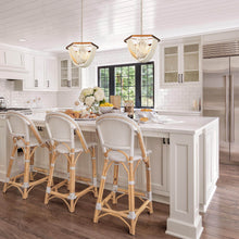 Eleos 4-Light Hexagon Beaded Chandelier