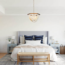 Eleos 4-Light Hexagon Beaded Chandelier